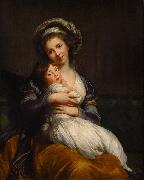 Elisabeth LouiseVigee Lebrun Madame Vigee Le Brun et sa fille oil painting
